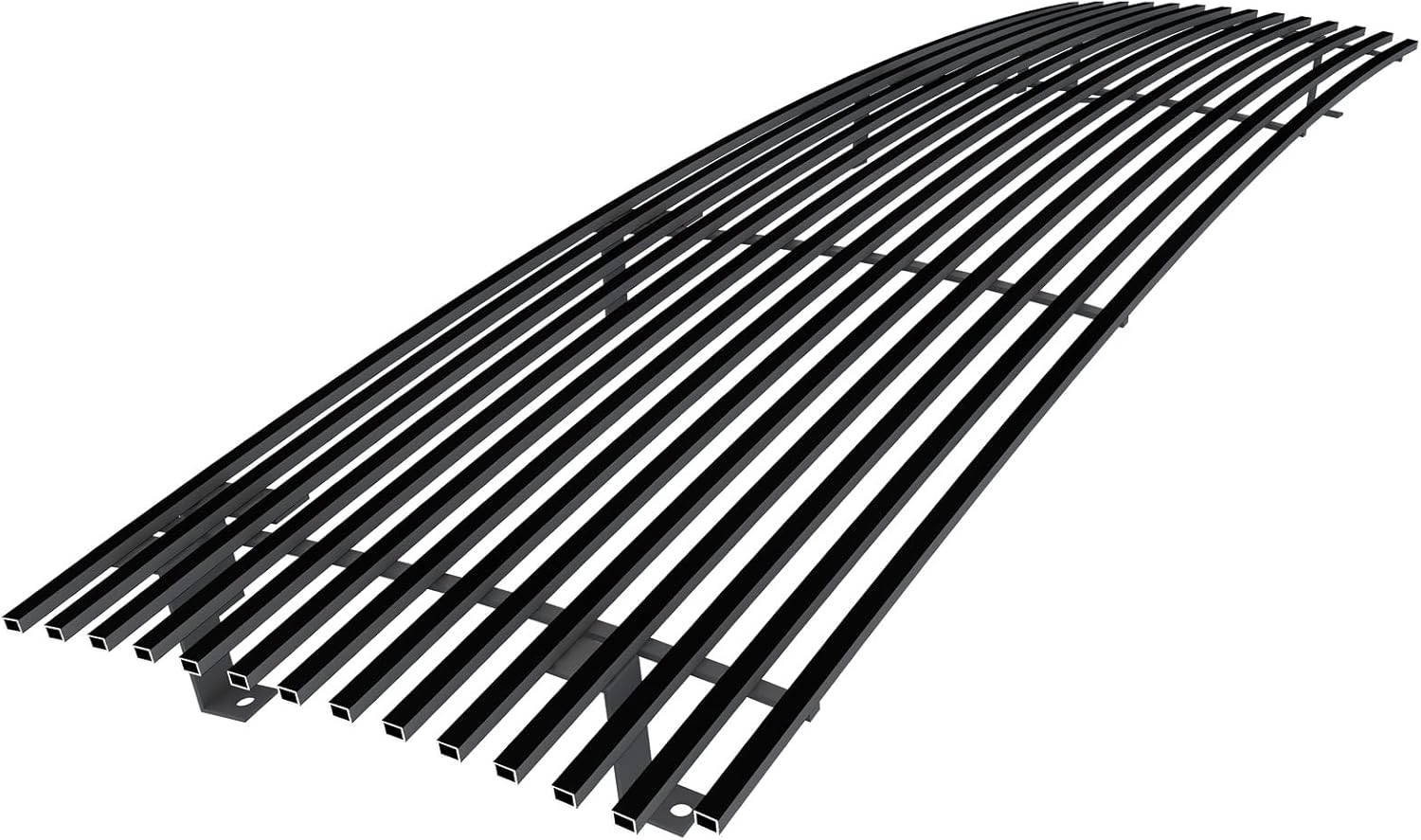 Quddiem view of APS F85009H black billet grille insert