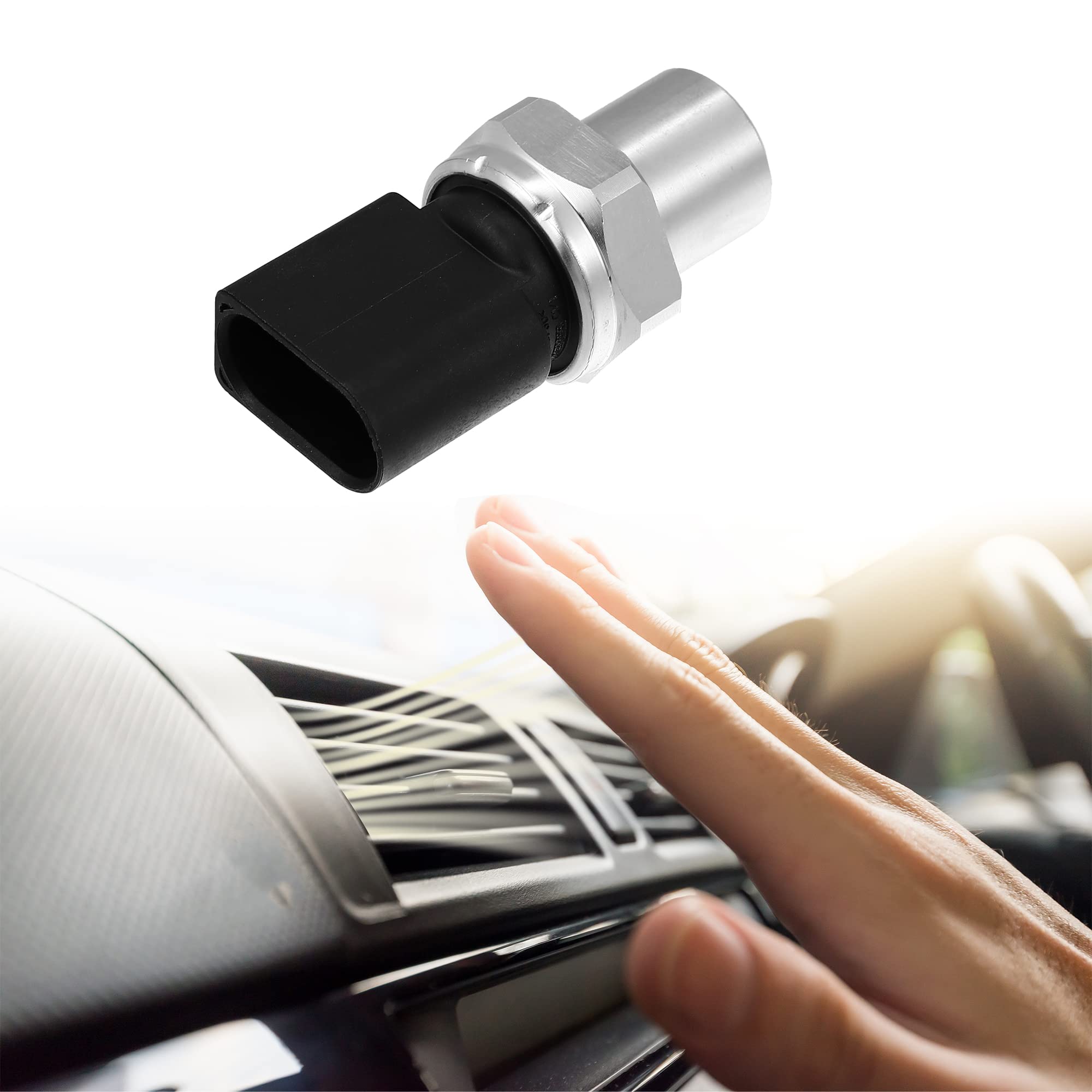X AUTOHAUX Capteur Pression Climatiseur Pour Audi A4 Quattro 11-15 1pc | Noir, Matériau ABS, OE 4H0959126B, Pour Audi A3,A4,A5,A6,A8,Q5,R8,S4,S5,SQ5,Pour VW Touareg,Pour VW Golf, Remplacement Direct