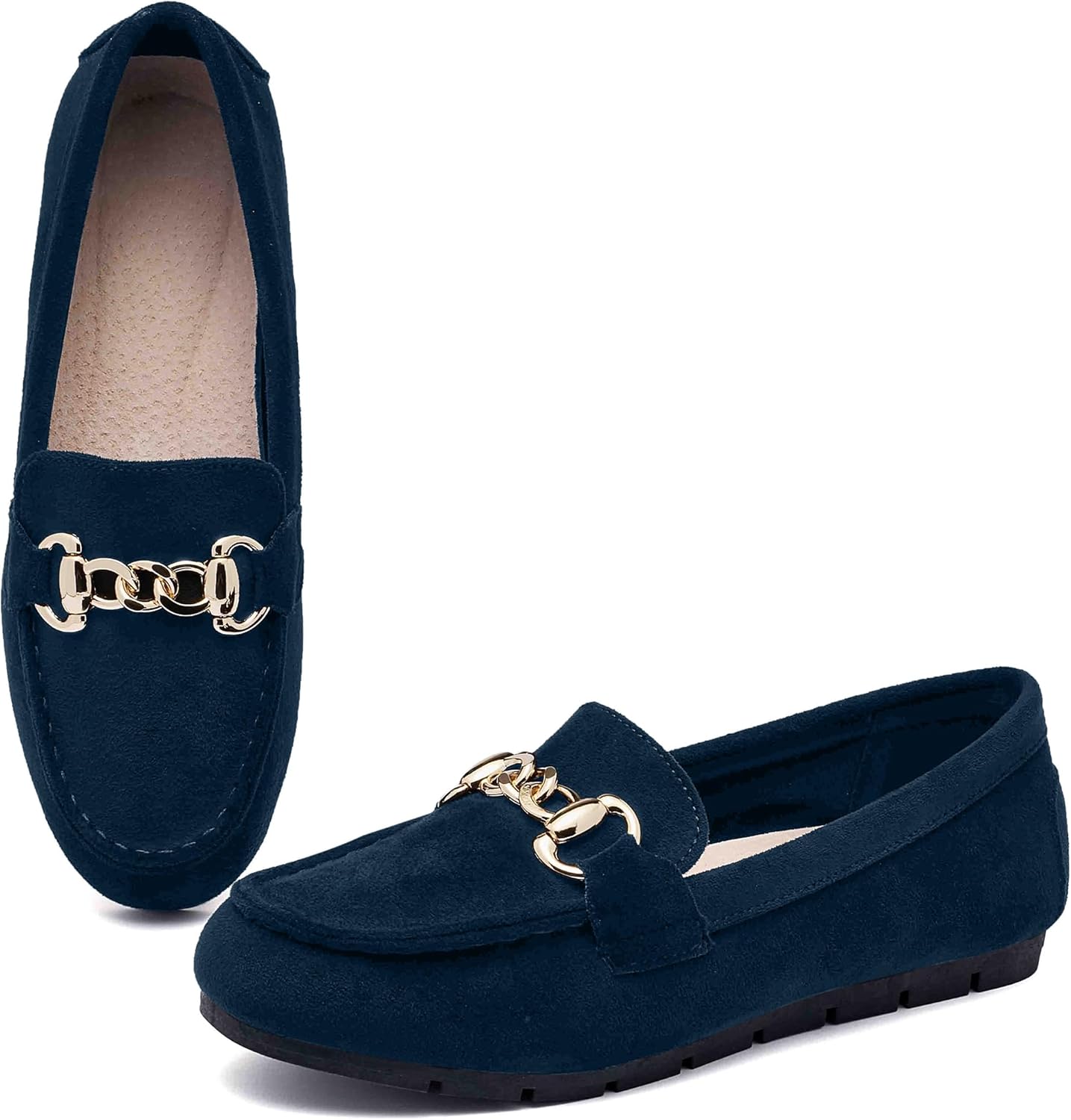 ABEJOJO Women's Loafer Shoes, Comfortable Slip on Casual Flat Penny Shoes for Walking, Driving, Dressy