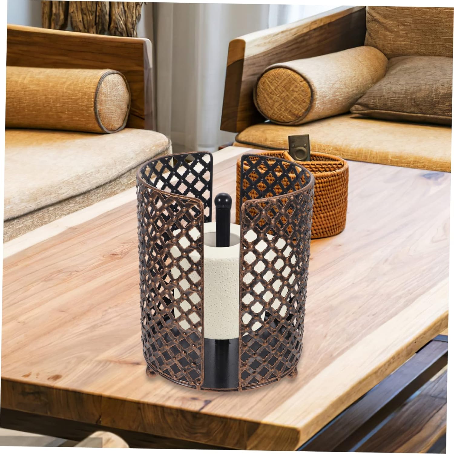Amosfun Creative Toilet Paper Holder Stylish Kitchen Bathroom Organizer for Paper Easy Installation Design Versatile Use for Kitchen Wraps Towels