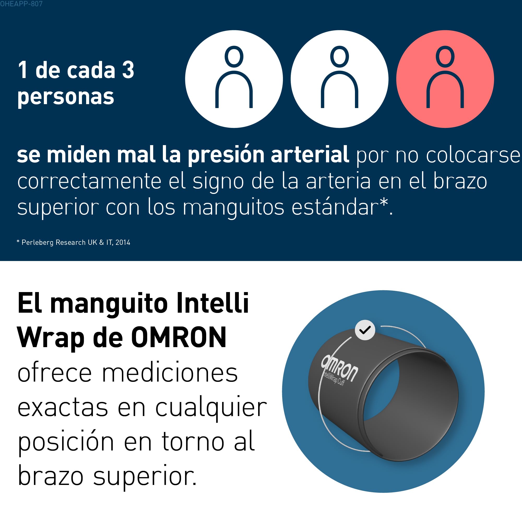 OMRON X4 Connect AFib Tensiómetro de brazo Detección fibrilación auricular Bluetooth App OMRON connect Validado clínicamente 22-42 cm