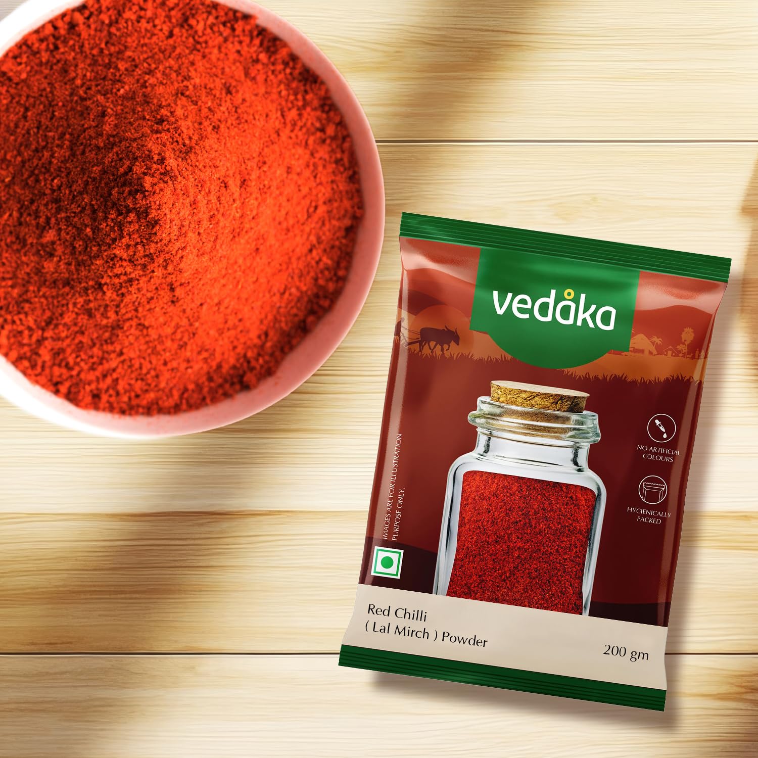 Amazon Brand - Vedaka Red Chilli (Lal Mirch) Powder, 200 g 3