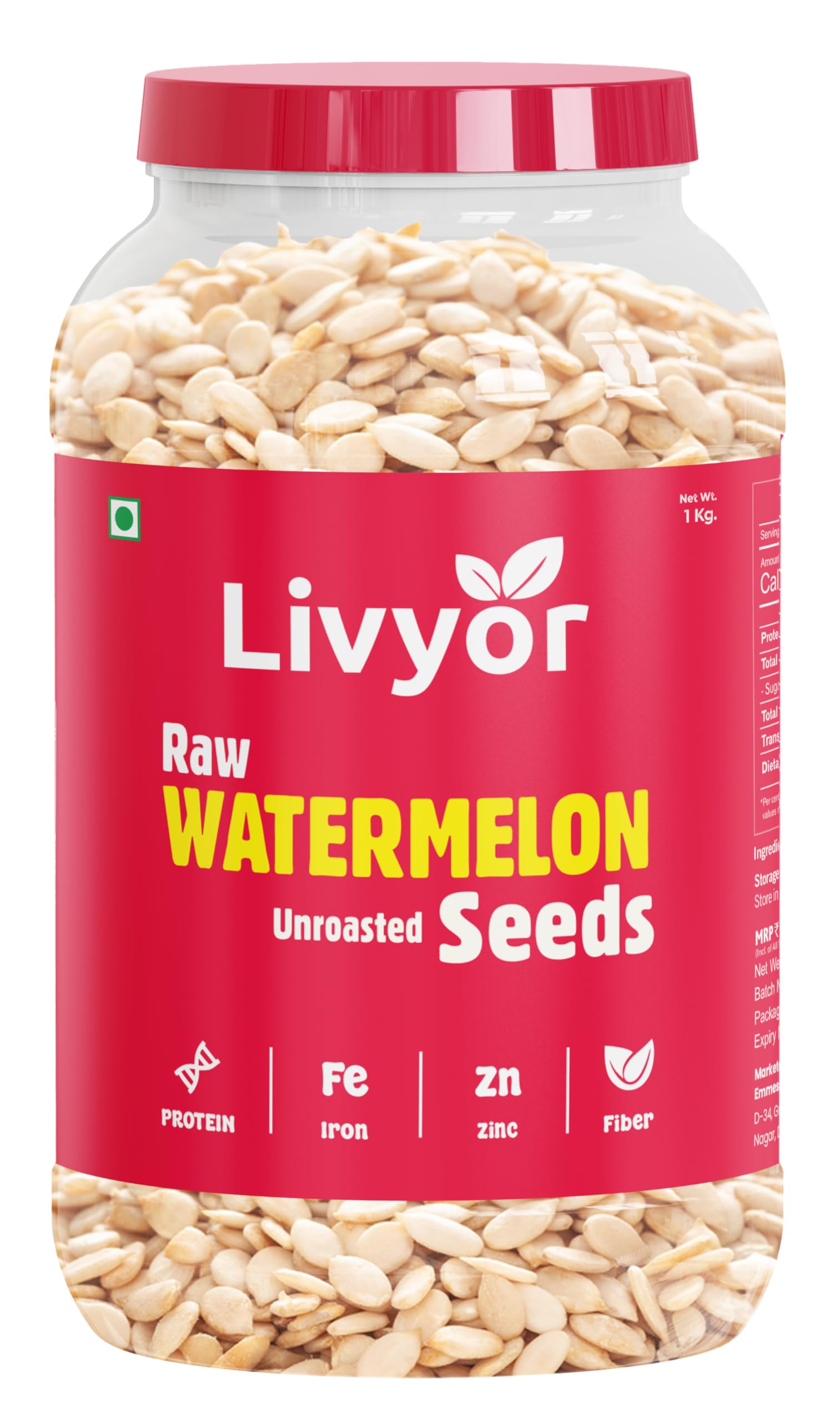 Livyor Raw Watermelon Seeds for Eating, High in Protein seeds, Rich in Nutrients, Raw Magaj, (1kg) (B0CSWRB8YY) Amazon Price History, Amazon Price Tracker