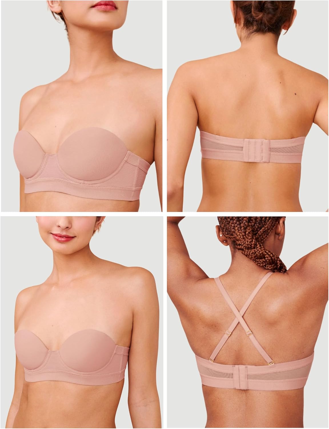 Pepper Bra for AA–B Cups | Strapless Lightly Lined Multiway Underwire Bra for Women with Convertible Straps - Image 4