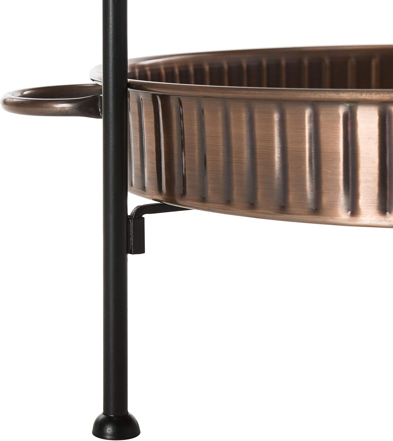 Safavieh PIT2006A Outdoor Collection Naka Antique Copper and Black Beverage Tub W/Stand Fire Pit