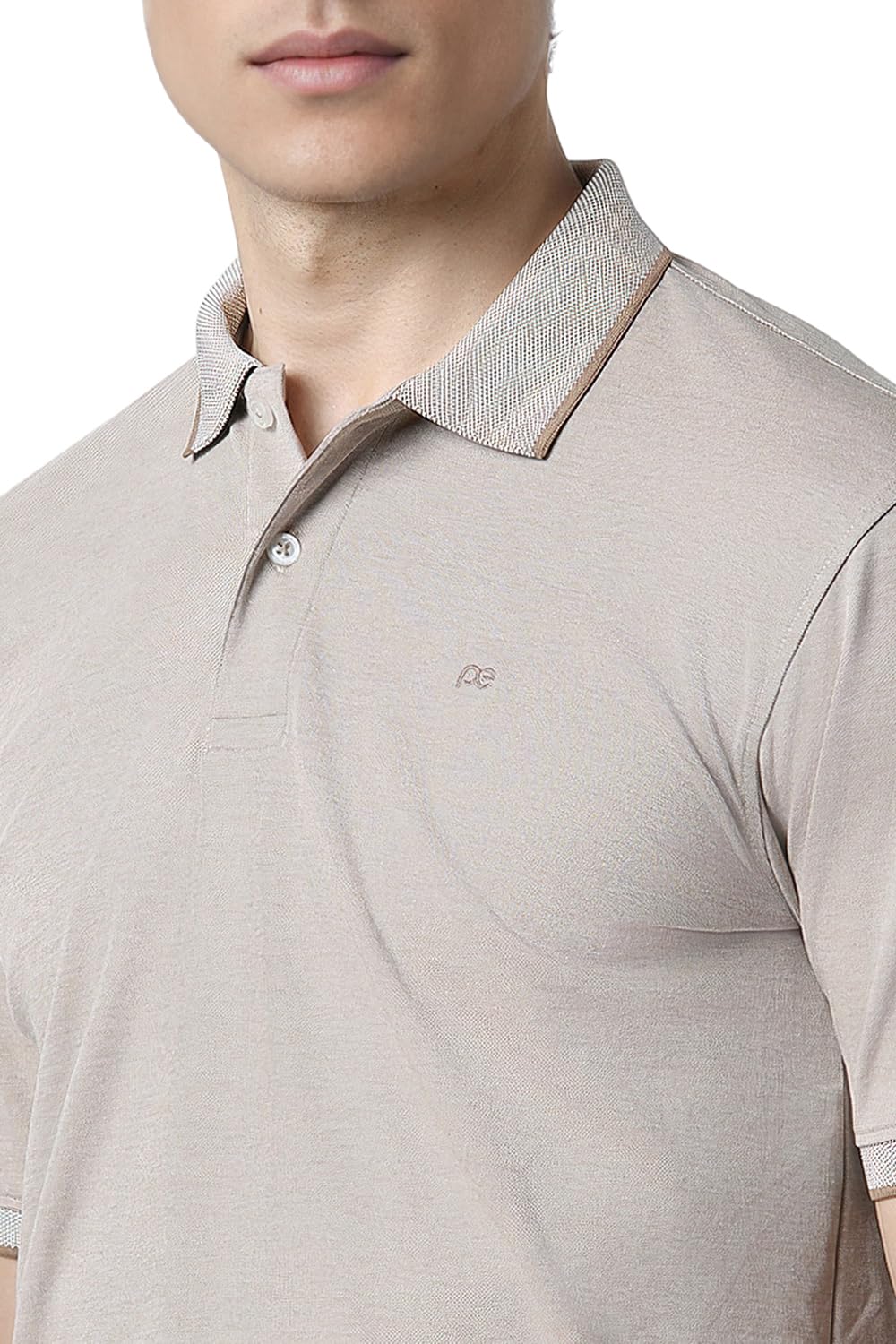 Peter England Men's Premium Branded Regular Fit Half Sleeve Polo T-Shirt | Cotton Rich | Birds Eye Interlock Weave| No Pocket - Image 4