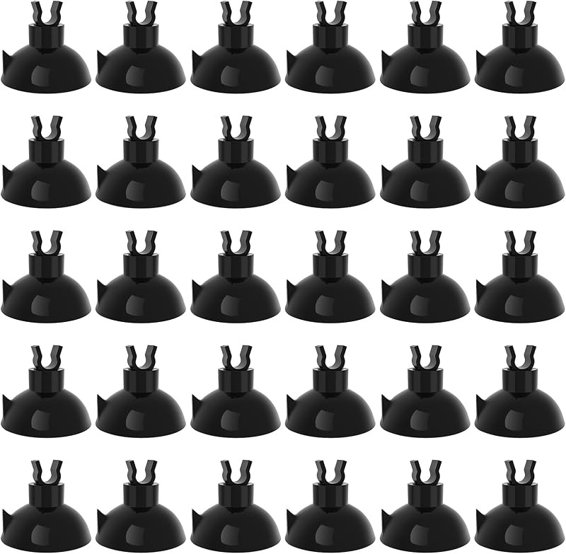 Presilhas com Ventosa para Mangueira de Aquário Pawfly, Suporte para Tubos de Ar e CO₂, Pacote com 30