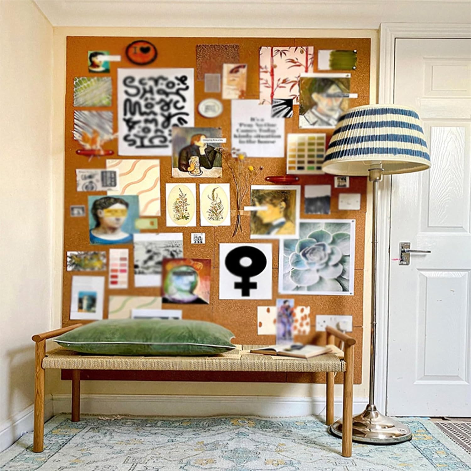 ZAQYCM Rouleau De Liège Adhésif Pour Tableau D'affichage, Tableau Mémo, Tableau De Rêve Et Décorations Murales De Sol, Grands Tableaux D'affichage Pour Adolescentes, Bureau à Domicile, Tableau