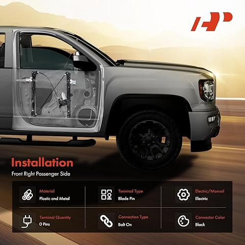 Miniatura 3 de A-Premium Elevalunas eléctrico sin motor compatible con Volkswagen Beetle 1998-2010 Delantero derecho lado del pasajero