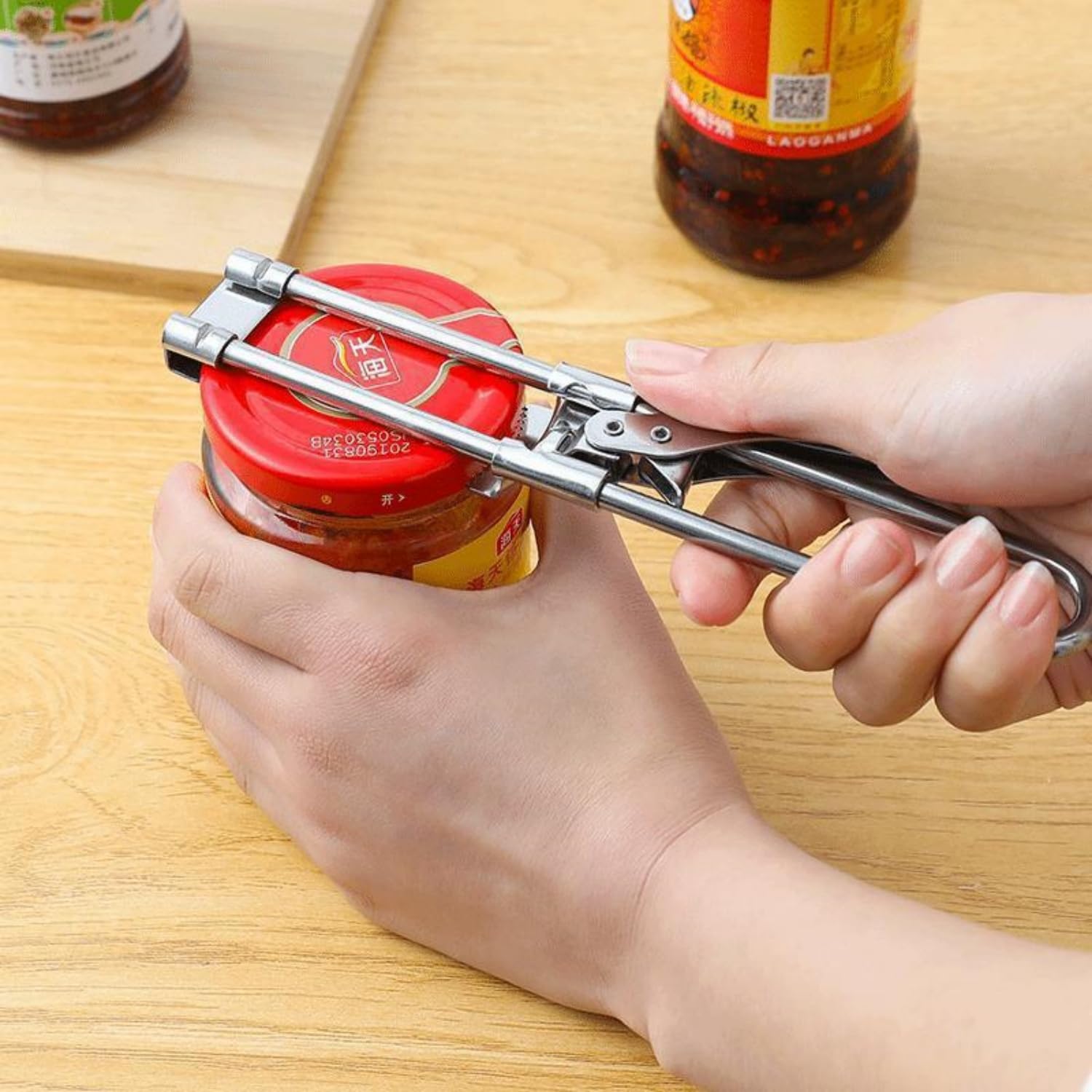 Apribarattoli E Cavatappi Multifunzione In Acciaio Inox, Apriscatole Manuale Regolabile, Per Cucina E Campeggio – Adatto A Tutti