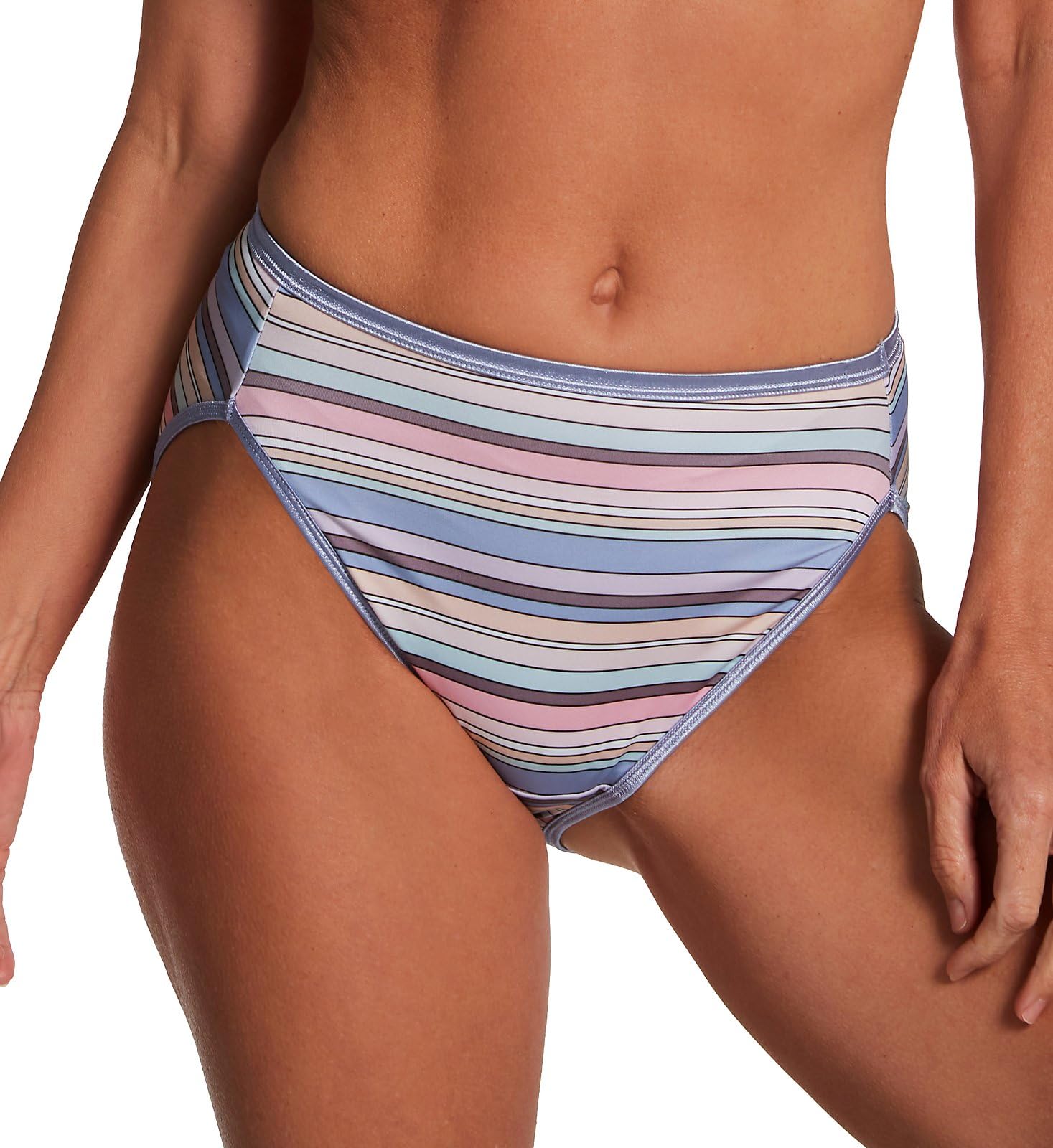 Vanity Fair Womens Illumination Hi-Cut Brief Panty 13108 Studio Stripe Print 6