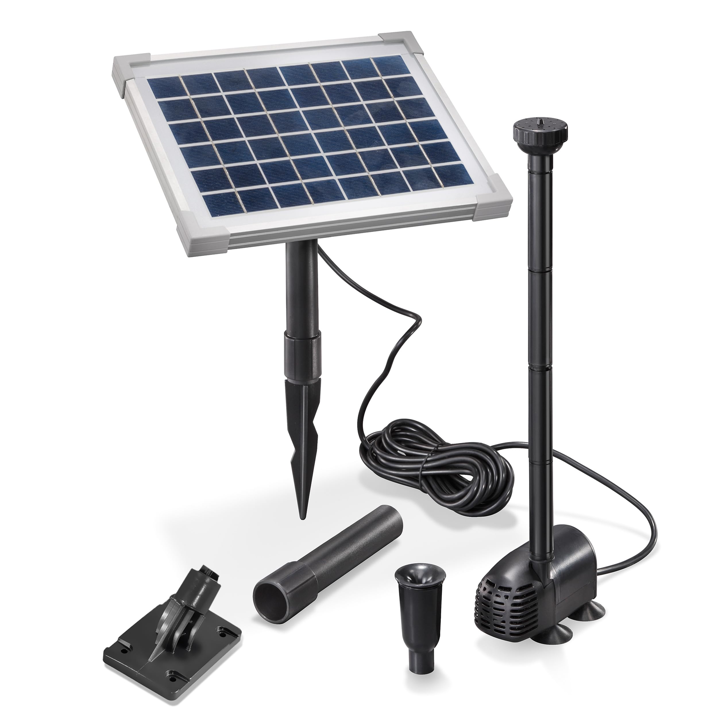 Solar Pond Pump 5 Watt Solar Module 470 L/h Flow Rate 0.9 m Delivery Head Complete Set Garden Pond 101012