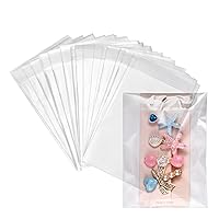 Vista 8 de 200 bolsas de celofán transparentes con autocierre adhesivo de 0.001 pulgadas, de plástico OPP para galletas horneadas y útiles para fiestas como