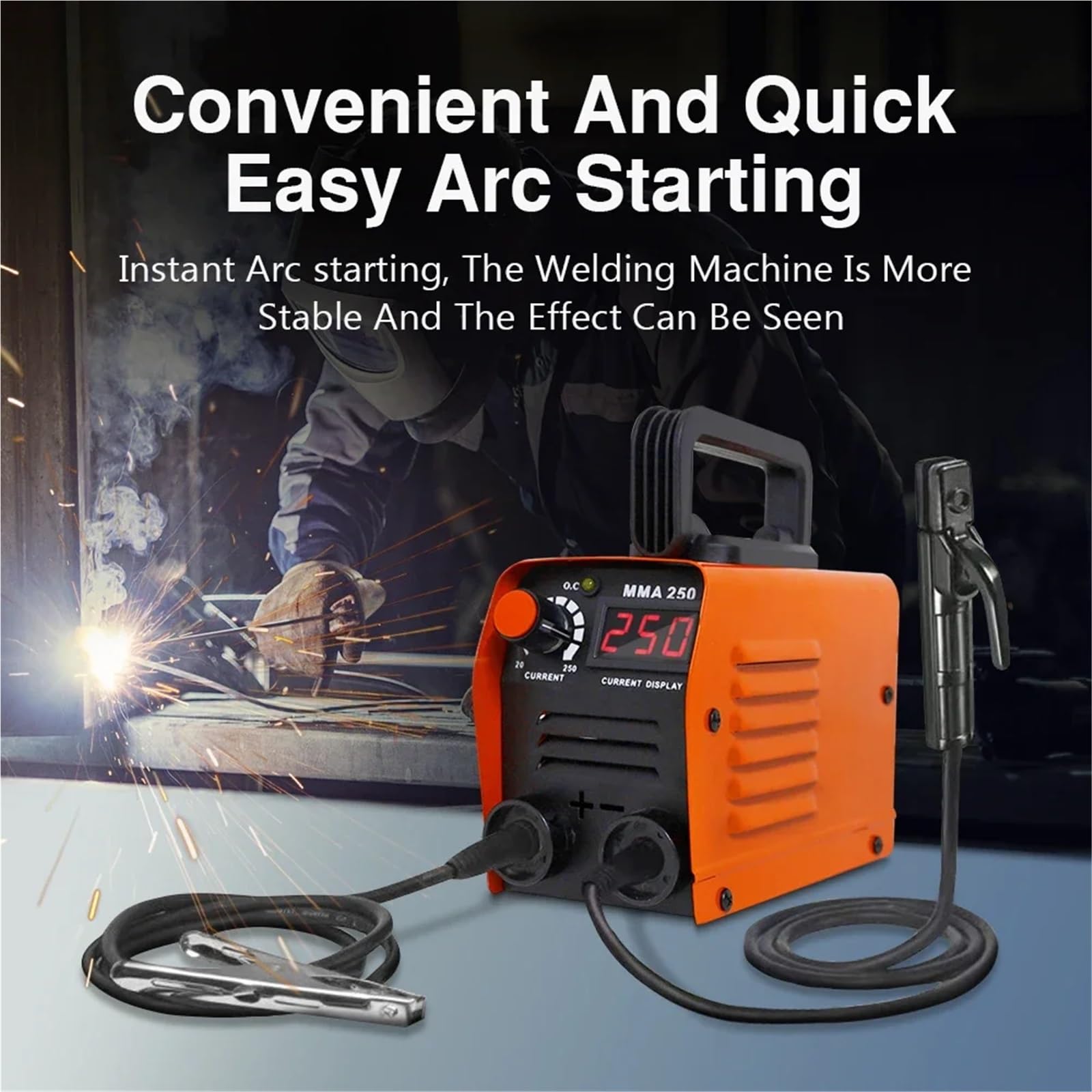 ręczne spawarki Spawarka ZX7 250A MMA Arc Welder Inverter Przenośna Mini Żelazko Elektryczny Sprzęt Spawalniczy Narzędzia Do Naprawy Samochodów(Full Kit)
