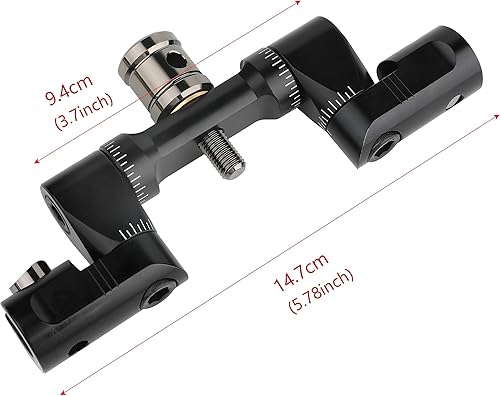 Miniatura 3 de SHARROW Estabilizador de arco de tiro con arco de barra en V de un solo lado y doble totalmente ajustable, montaje en V de desconexión rápida