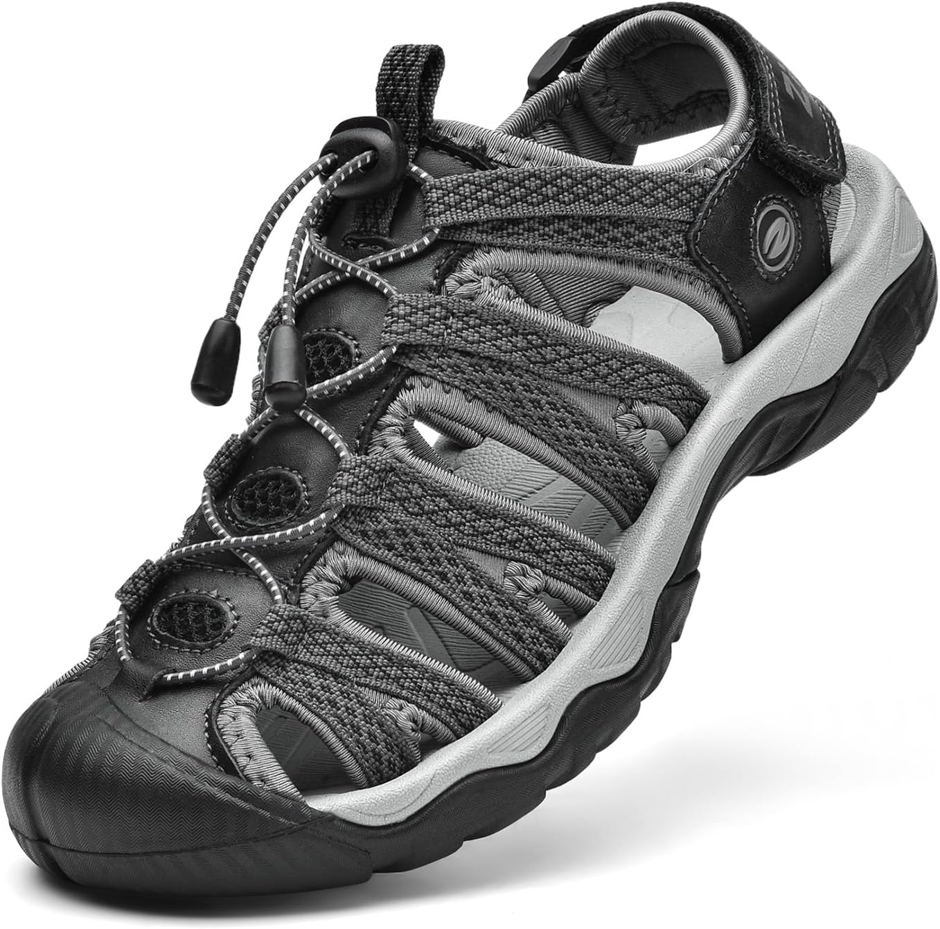 ziitopWomens Hiking Sandals Closed Toe Summer Outdoor Adventurous Beach Sandals Lace Adjustable Double Buckle Water Shoes