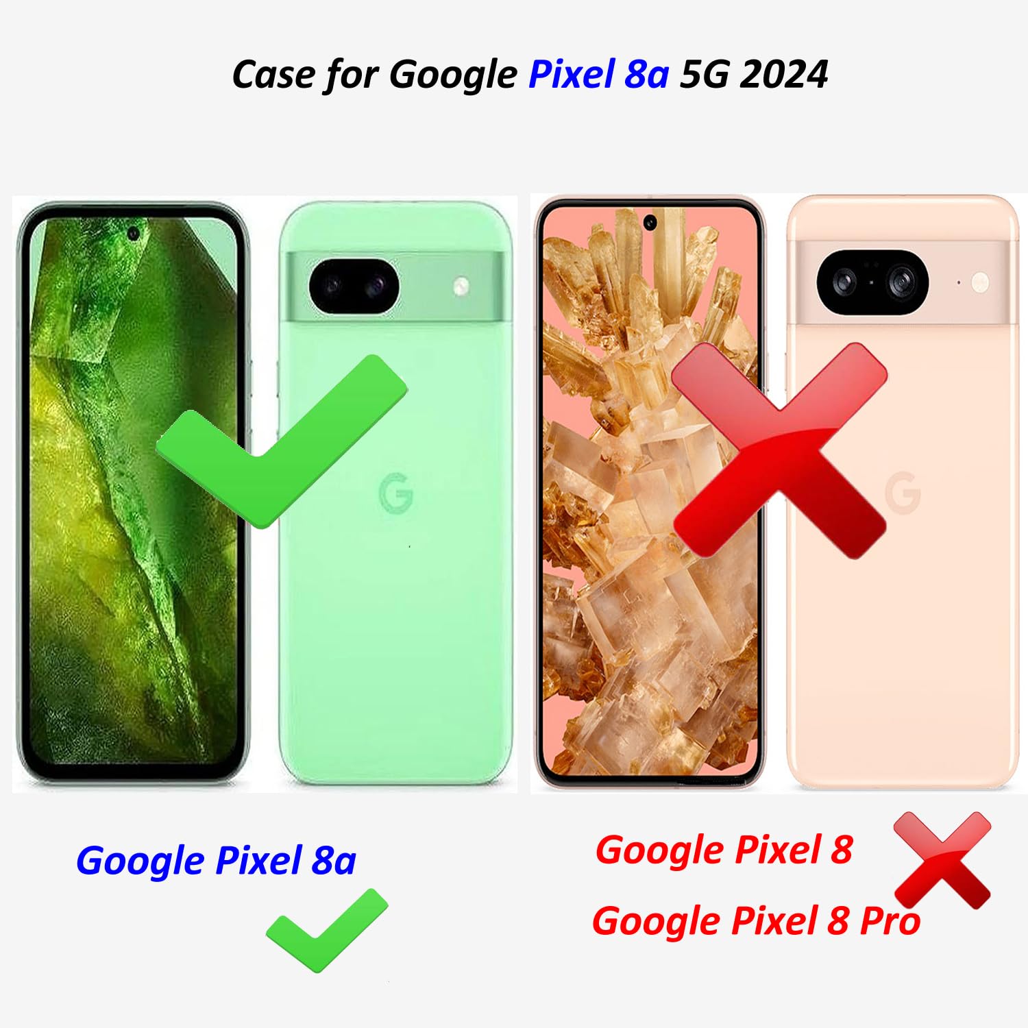 PER GOOGLE PIXEL 8 & 8 Pro Custodia,Silicone Urto Cover Cellulare Vetro EUR 8,11 - PicClick FR