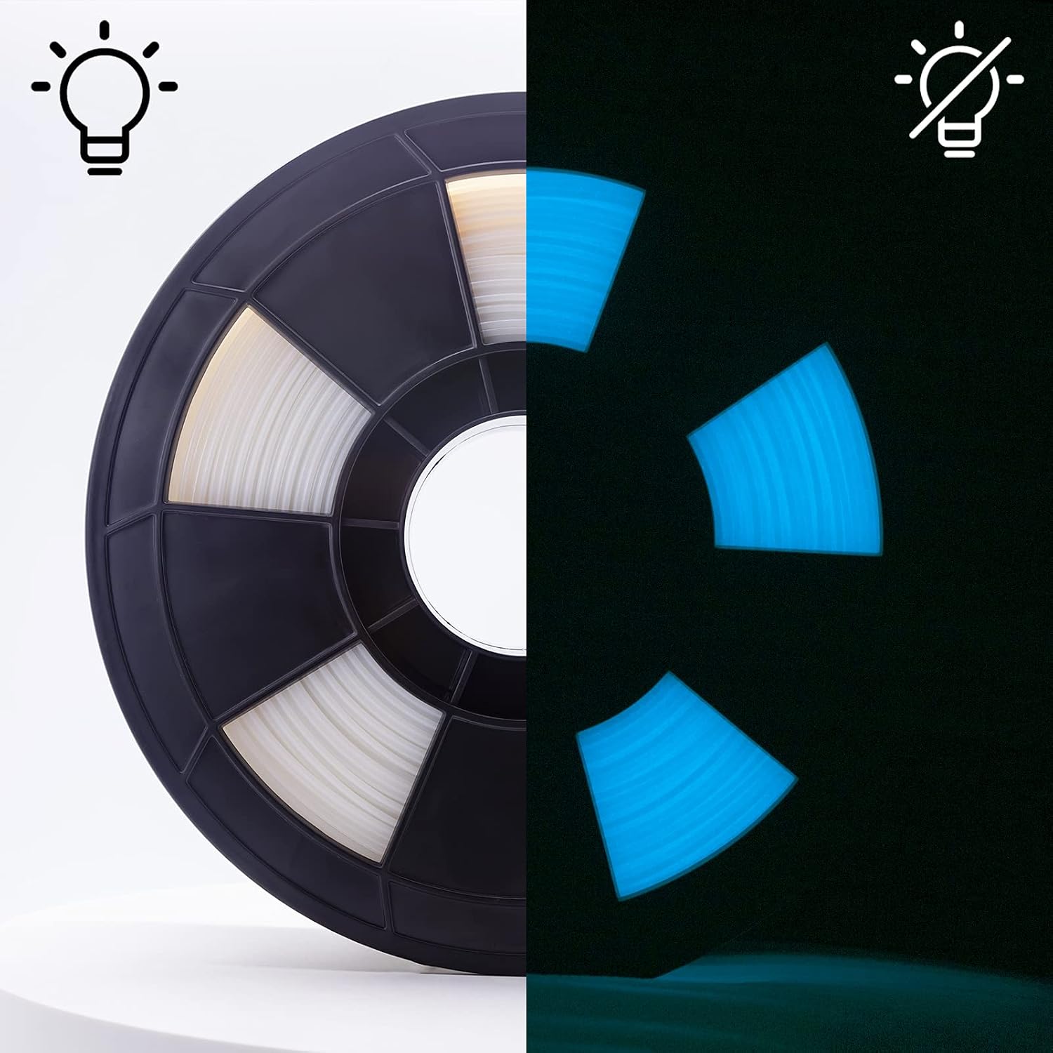 ZIRO PLA Glow Filament 1.75mm, 3D Printer Filament PLA PRO 1.75mm Glow in The Dark Color 1KG(2.2lbs) - Image 4