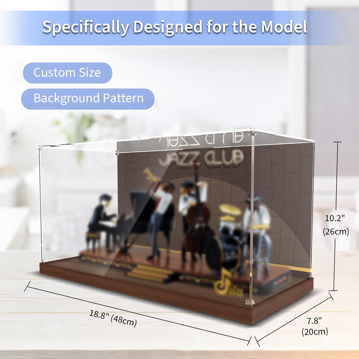 Acrylic Display Case for Lego 21334 Jazz Quartet, Dustproof Clear Display Box (Display Case ONLY,The Model NOT Included)