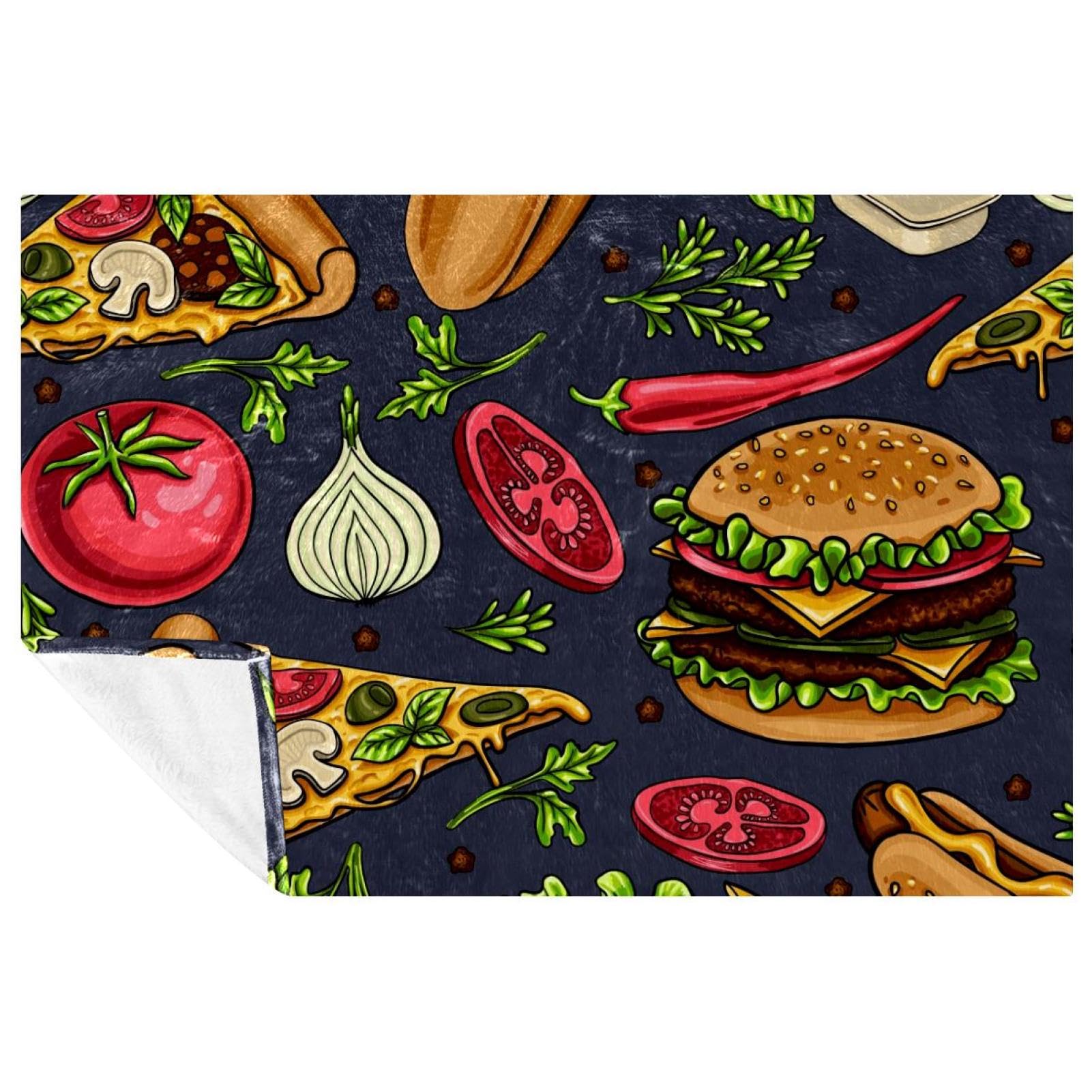 Couverture Pizza originale de 150x100 cm : le cadeau doux idéal