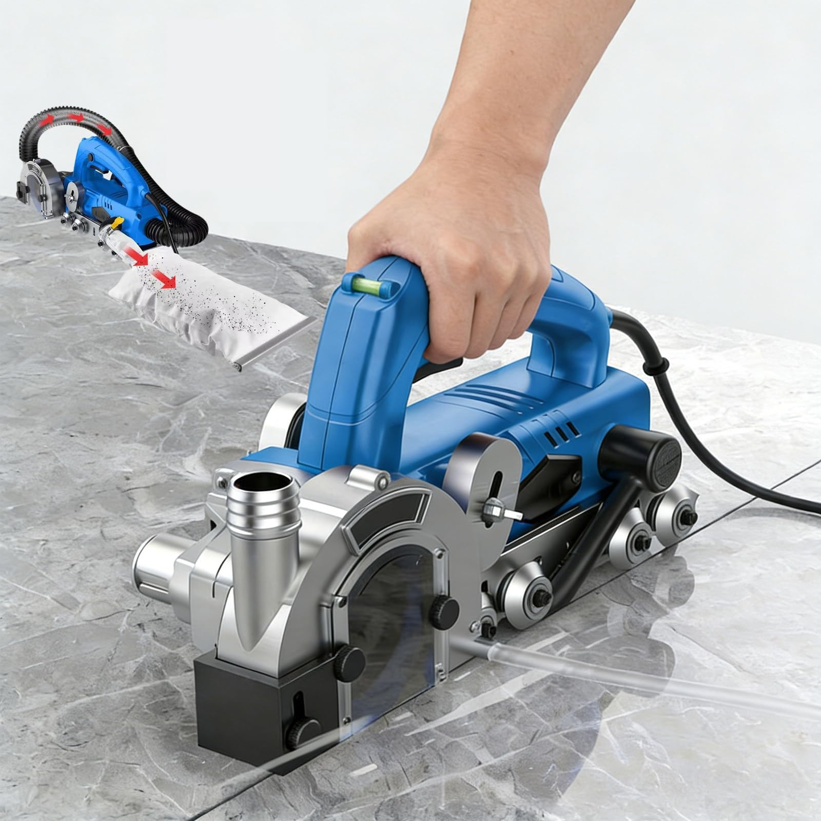 Elektrische Fliesenfugenfräse für Haushalt und Handwerk, 1200W Fugenreiniger mit 9000 U/min und 11 mm Tiefe für präzise Arbeiten an Wand und Boden