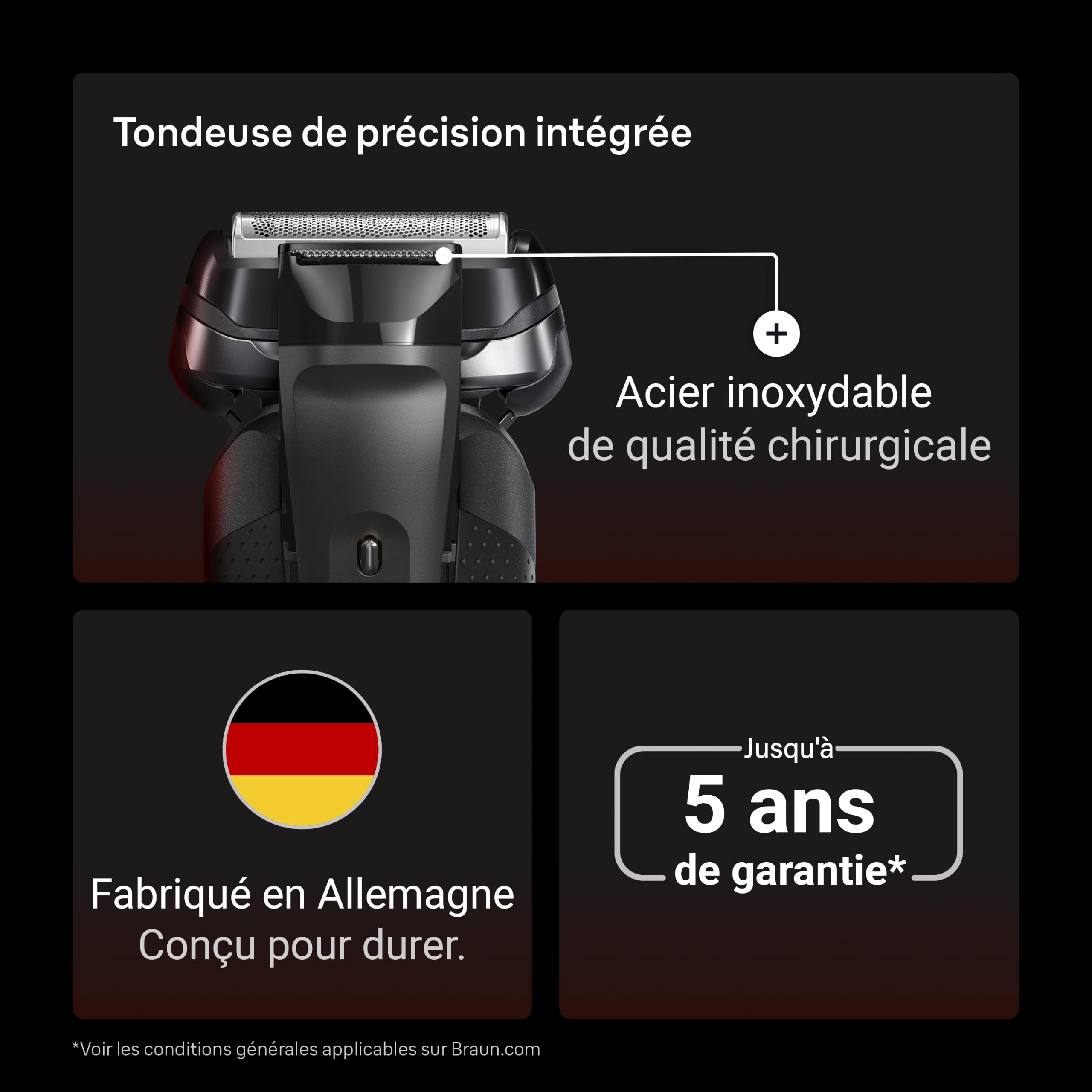Braun Rasoir Electrique Homme Series 9 Sport 9110si, Noir