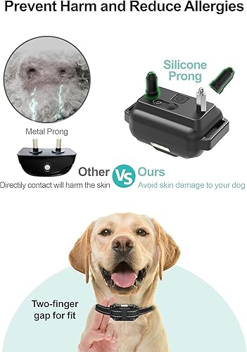 Miniatura 9 de FunniPets Collar de entrenamiento para perros collar de choque para perro de 2600 pies con control remoto impermeable collar electrónico para perros