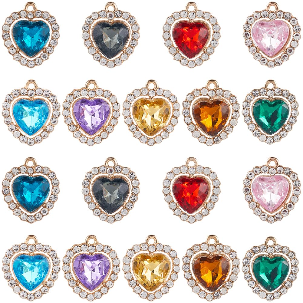 Breloques cœur en cristal pour fabriquer vos bijoux de Saint-Valentin personnalisés