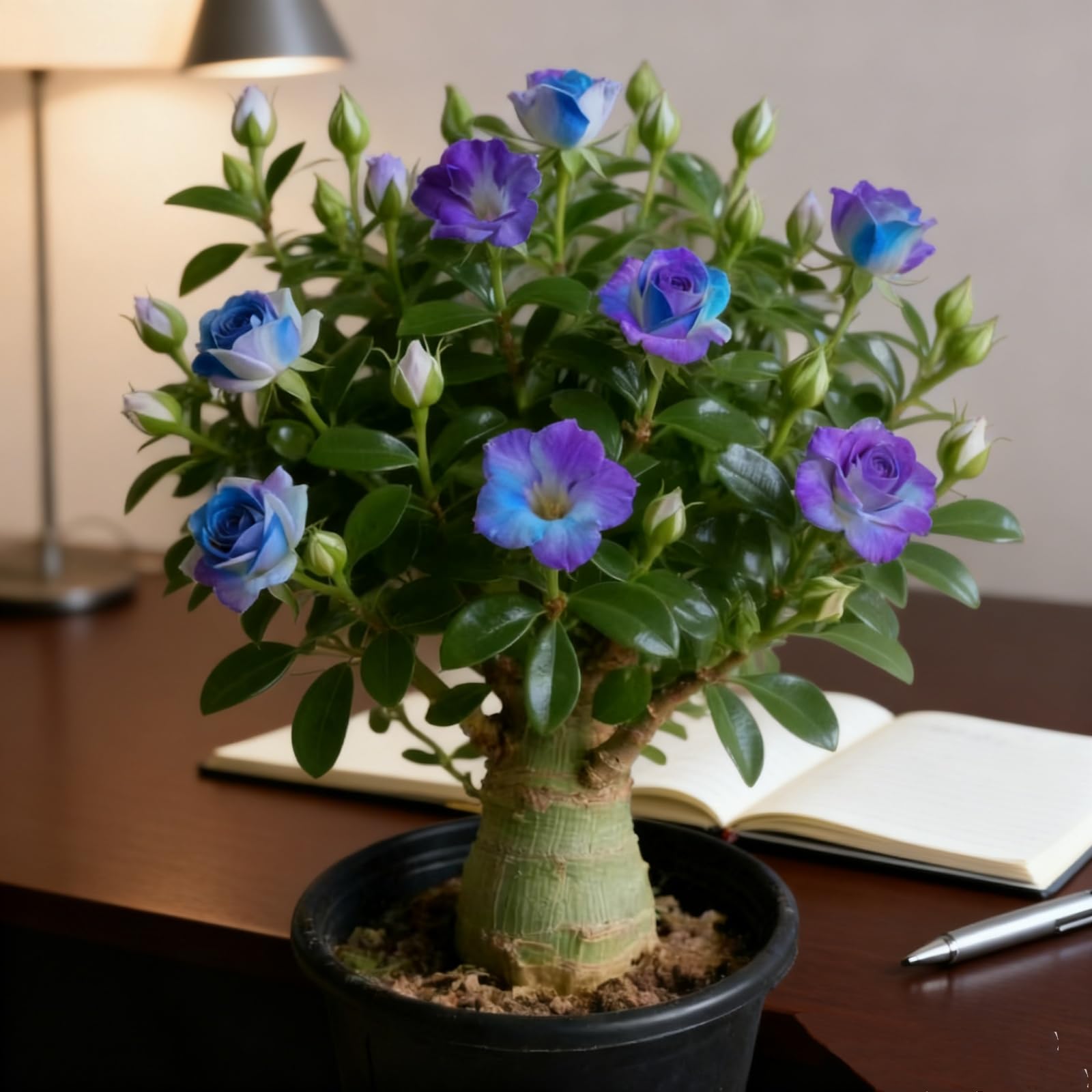 Rosa del deserto bonsai/Rosa del deserto-Profumati/Facili da Curare/Perenni/Resistenti-A-5 Rhizome