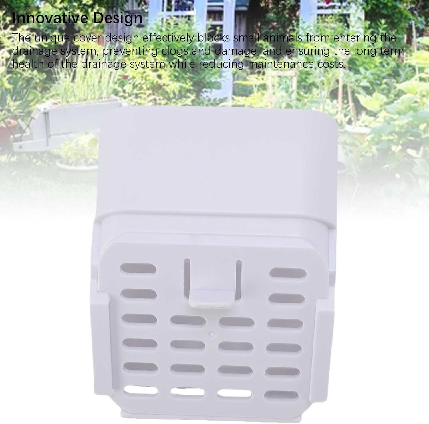 3"x4" Type A Gutter Downspout Extensions, Downspout Screen Filters, Gutter Downspout Connector Downspout Outlet Filter Guard, Gutter Guard (White) Plastic Connectors with Animal Guard