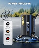 Vista 8 de Fanttik X9 Ace Mini Bomba de Bicicleta, Bomba de Bicicleta de Inflado Rápido 32s con Medidor, Bomba de Aire Eléctrica de 150PSI con Válvula Presta