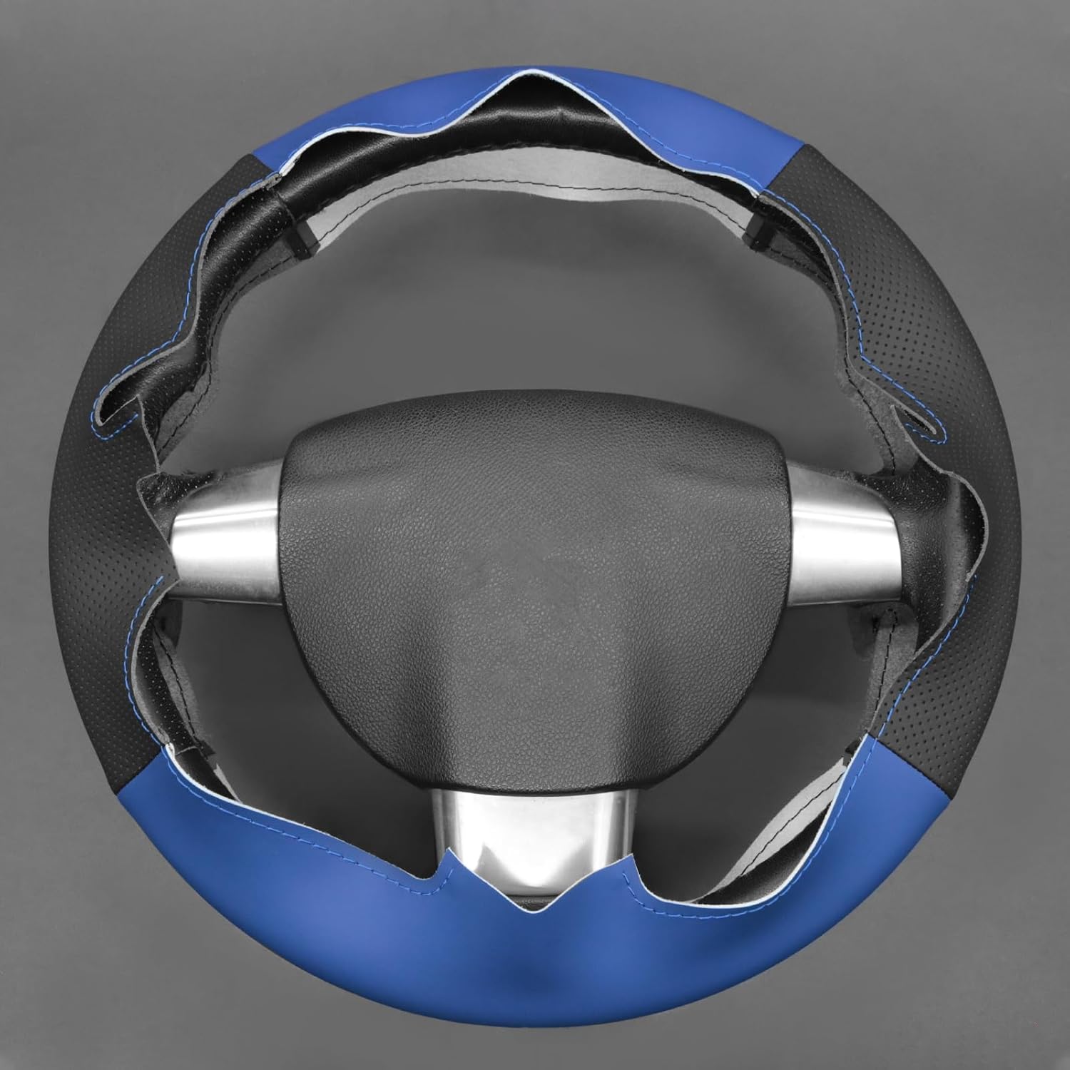 MEWANT DIY Stitching Steering Wheel Cover Wrap for Ford Focus MK2 ST 2005-2011 / Focus RS 2009-2011 Steering Wheel Accessories for Ford Focus MK2 ST