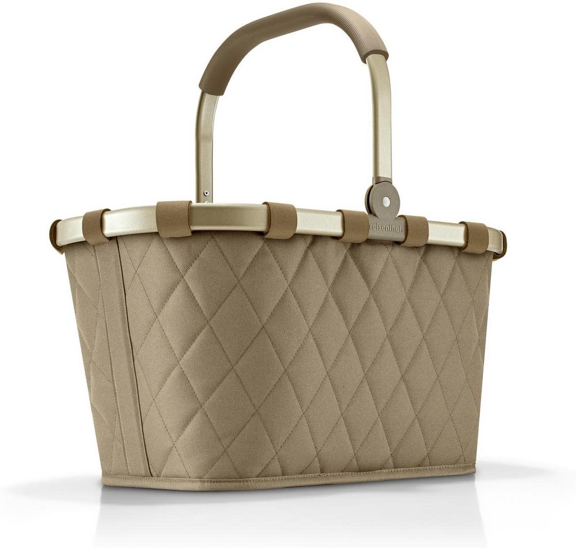 Cesta De La Compra Reisenthel 'carrybag' - 22 Litros, Estructura De Aluminio, Bolsillo Interior, Diseño A Puntos, Repelente Al Agua