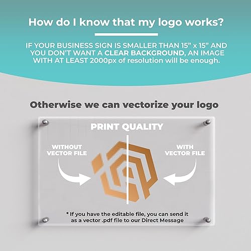 Miniatura 6 de CRYPTONITE Letrero de acrílico flotante personalizado | Letrero de logotipo de negocios acrílico personalizado | Logotipo de vector de empresa