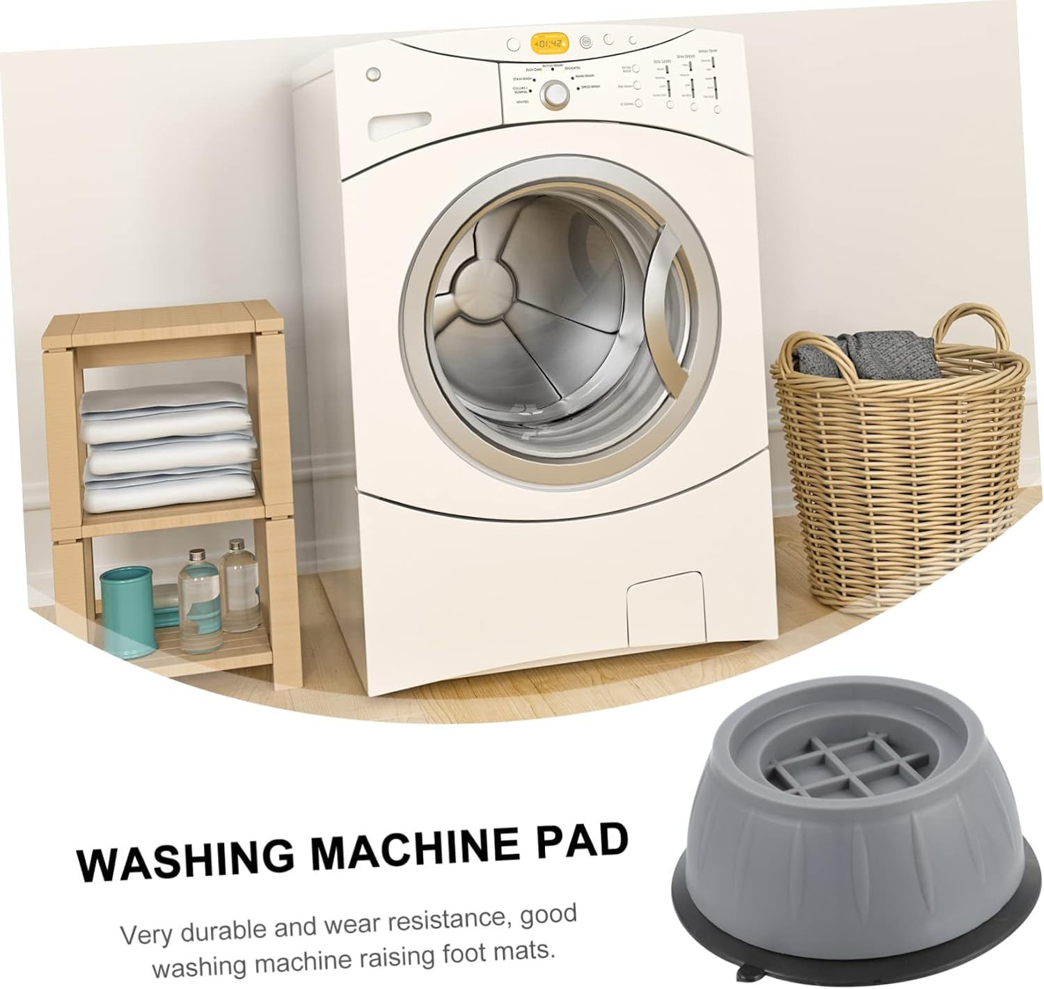 Veemoon 8pcs Furniture Heightening Pad Non- Washer Foot Mat for Noise Reduction Control for Home Hotel Bathroom More