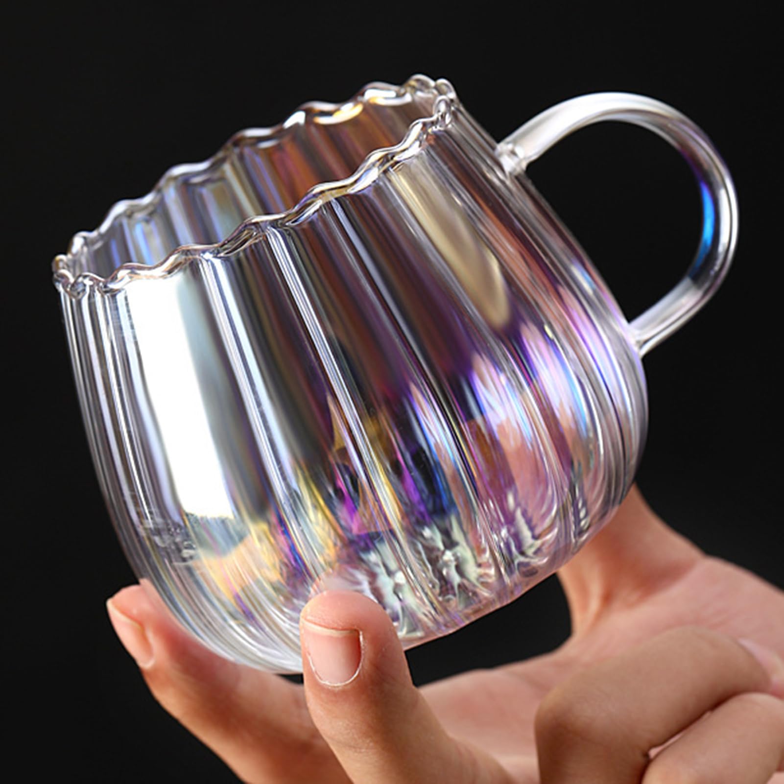 PRETYZOOM 2 Tazze In Vetro Di Halloween A Forma Di Zucca – 350 Ml – Tazze Da Caffè E Tè Trasparenti Per Bevande Calde E Fredde - 3