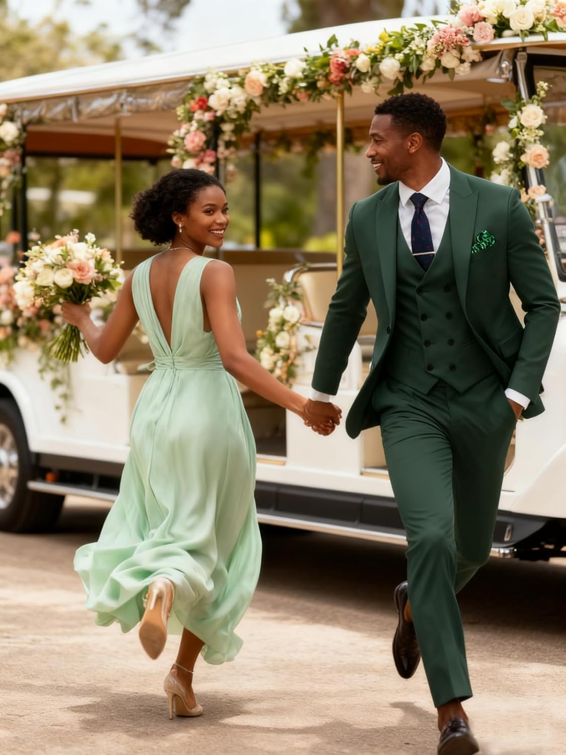 Mens 3 Piece Suit Slim Fit Double Breasted Suits for Men Wedding Groom Suit Set Business Formal Prom Tuxedo - Image 6