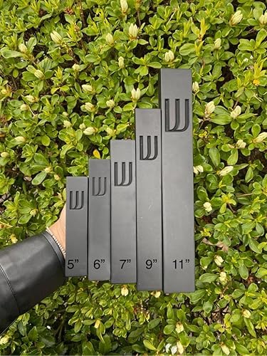 Miniatura 34 de A&S Mezuzot Moderna funda de mezuzá de hormigón con pergamino, fácil de despegar y pegar Mezuza (gris + espinilla grabada, 5 pulgadas)