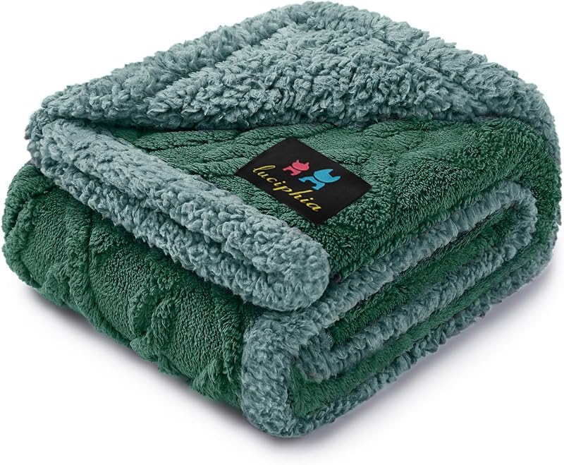 Manta impermeável para cães e gatos, dupla face em fleece e sherpa Luciphia