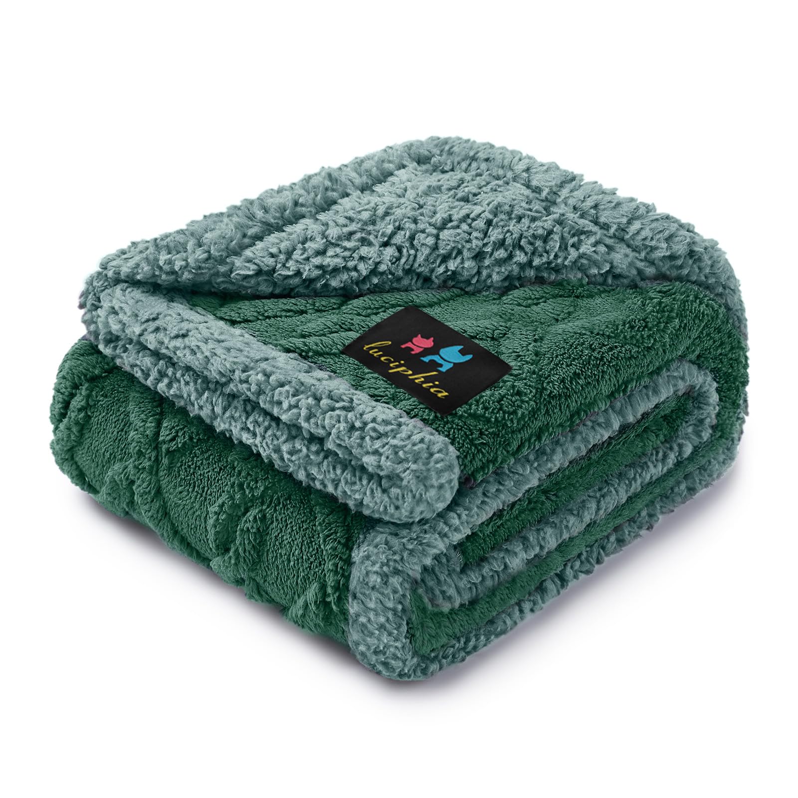 Luciphia Waterproof Dog Blanket, Reversible Sherpa Fleece for Couch Cover