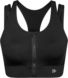 Yvette High Impact Sports Bra Y-Back High Support Workout Sports Bras for Women
