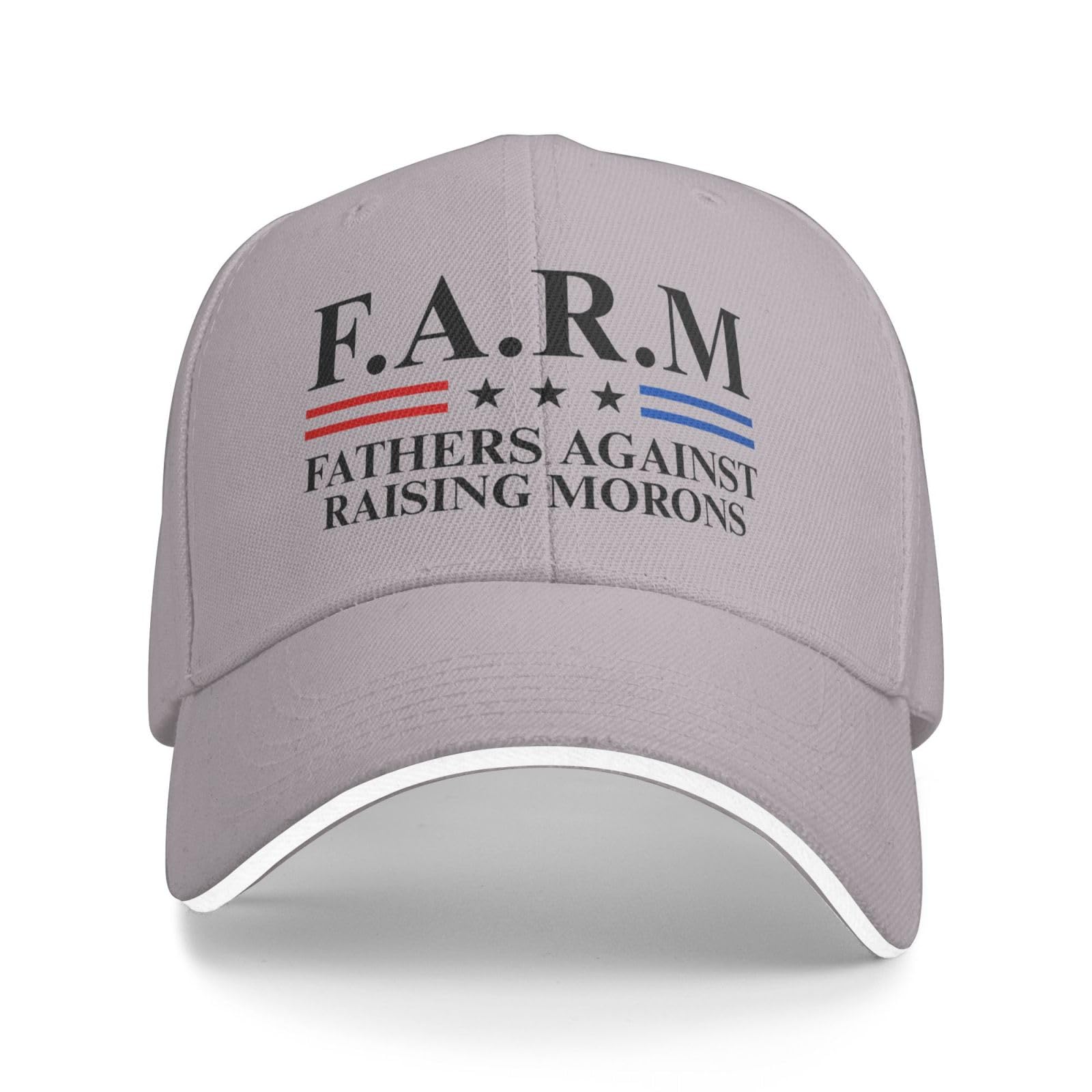 NLWQEKV F.A.R.M. Fathers Against Raising Morons Hat Trucker Caps Sandwich Unisex Cap Gray
