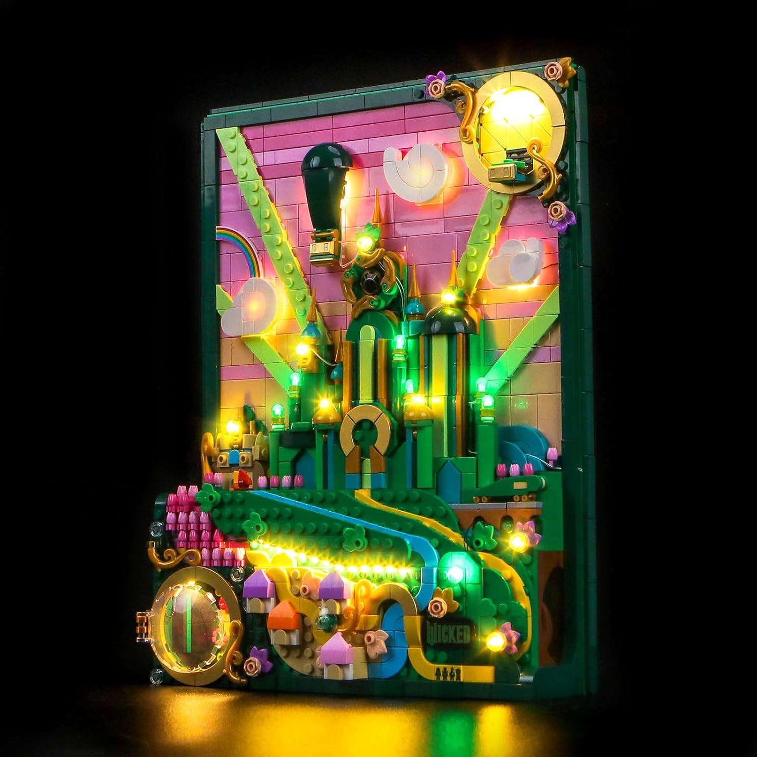 LED Lighting Compatible with Lego Wicked Emerald City Wall 75685 - JUST Lights,Light Kit Compatible with Lego Wicked 75685,NOT Included The Model
