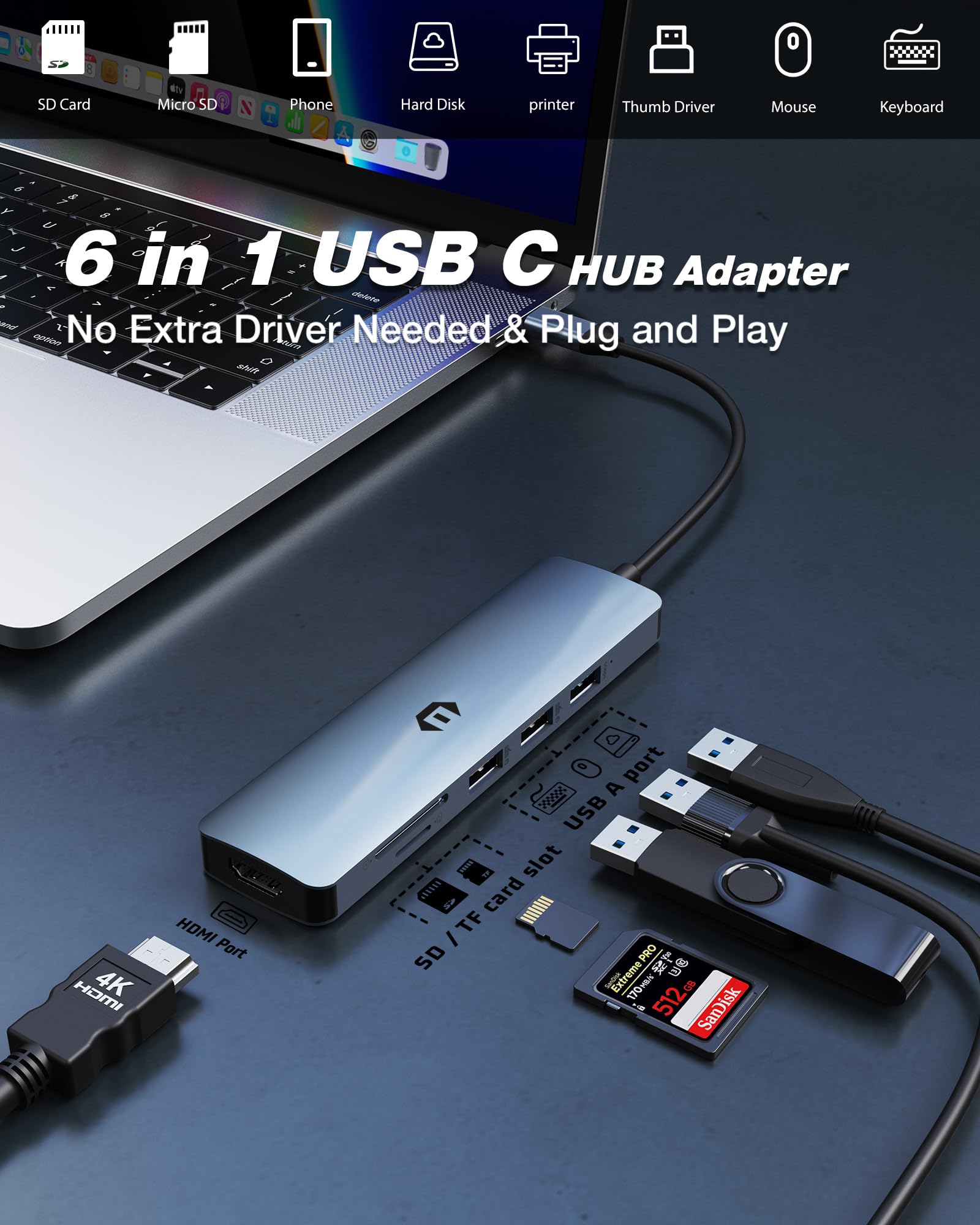 Amazon | OBERSTER USB Cハブ 多機能ドッキングステーション USB
