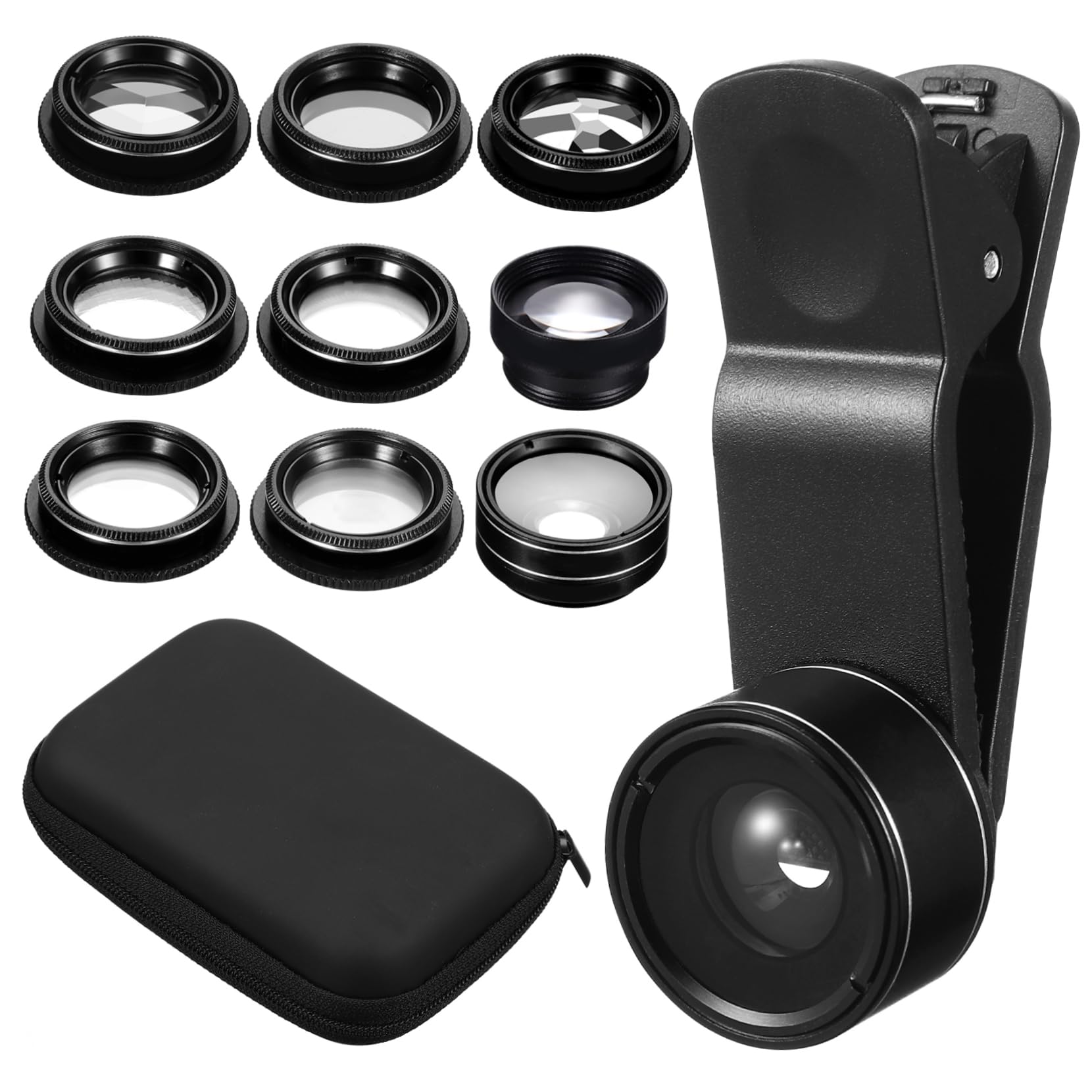 Gatuida Obiettivo Grandangolare Per Telefono Lente Macro Per Smartphone Kit Obiettivi Portatili Per Tablet Obiettivi Durevoli Per Fotocamera