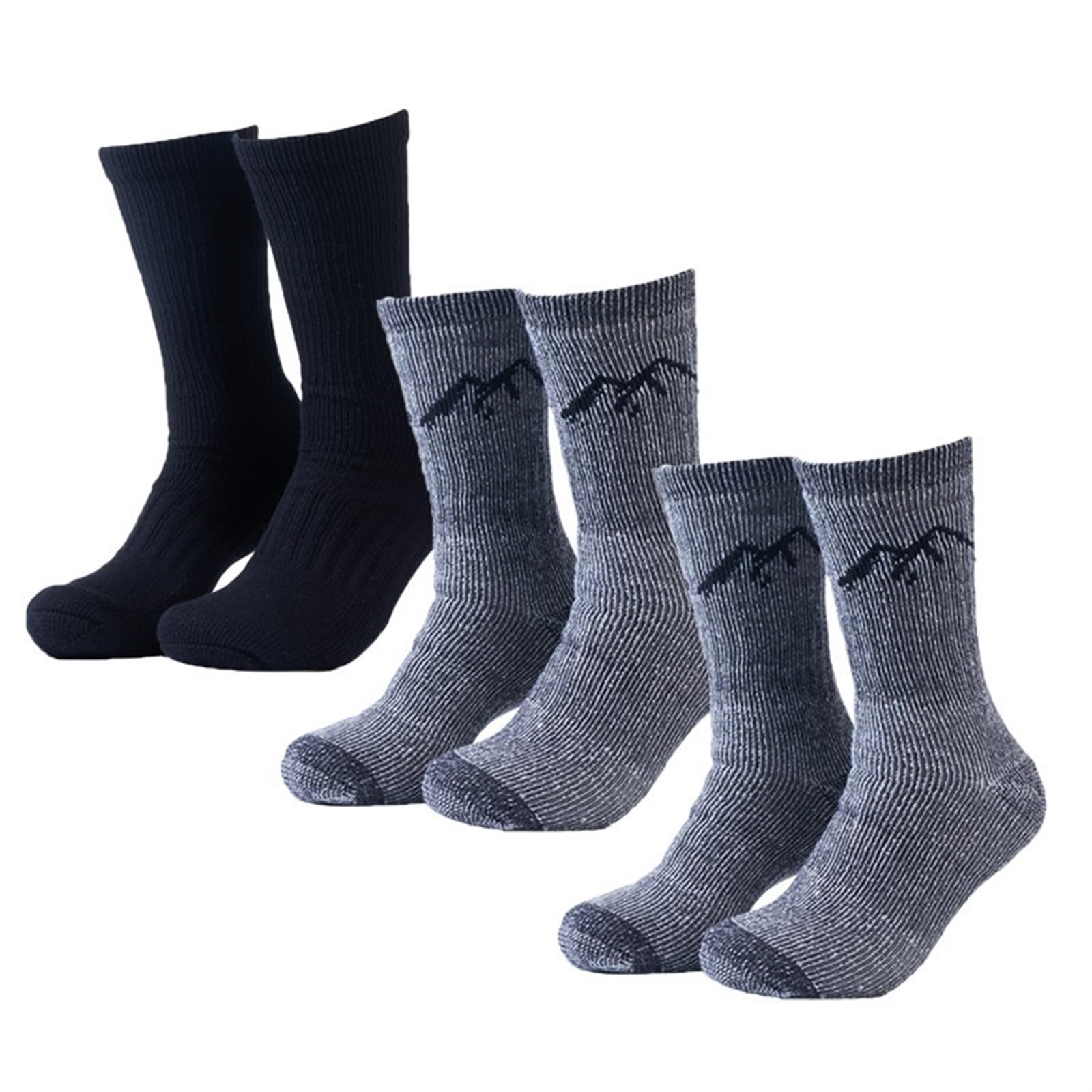 Winter Herren Wollsocken Wanderstiefelsocken 80% Wolle Dickere Thermosocken Outdoor-Sport Radfahren Ski Crew Socken