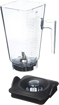 Vitamix 15504 Commercial NSF Wet Blade and Lid Vita Mix Standard Stackable Container, 48 oz., Clear