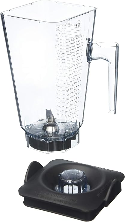 Vitamix 15504 Commercial NSF Wet Blade and Lid Vita Mix Standard Stackable Container, 48 oz., Clear