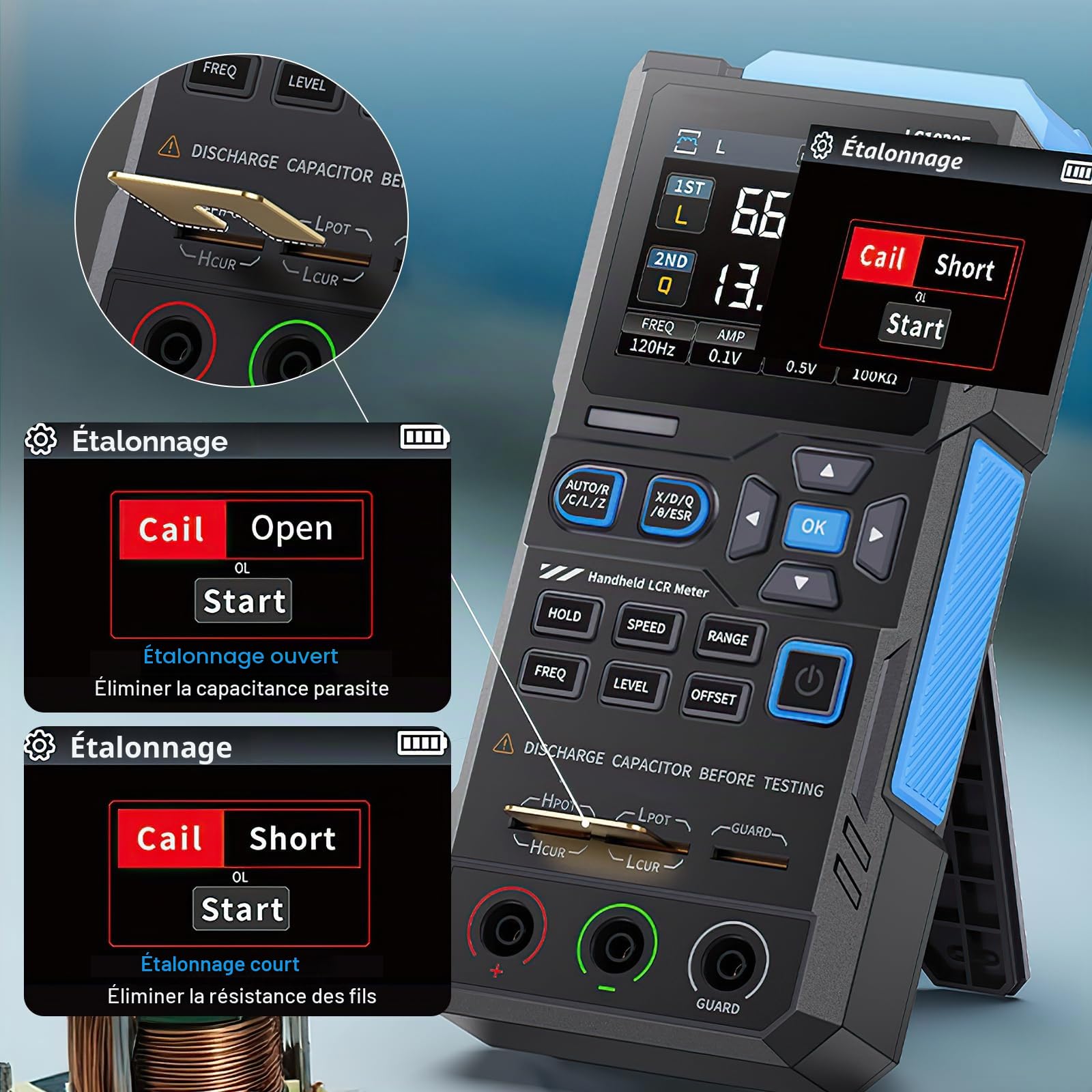 LCR Metre, LC1020E LCR-Mètre, ESR Testeur 100 kHz