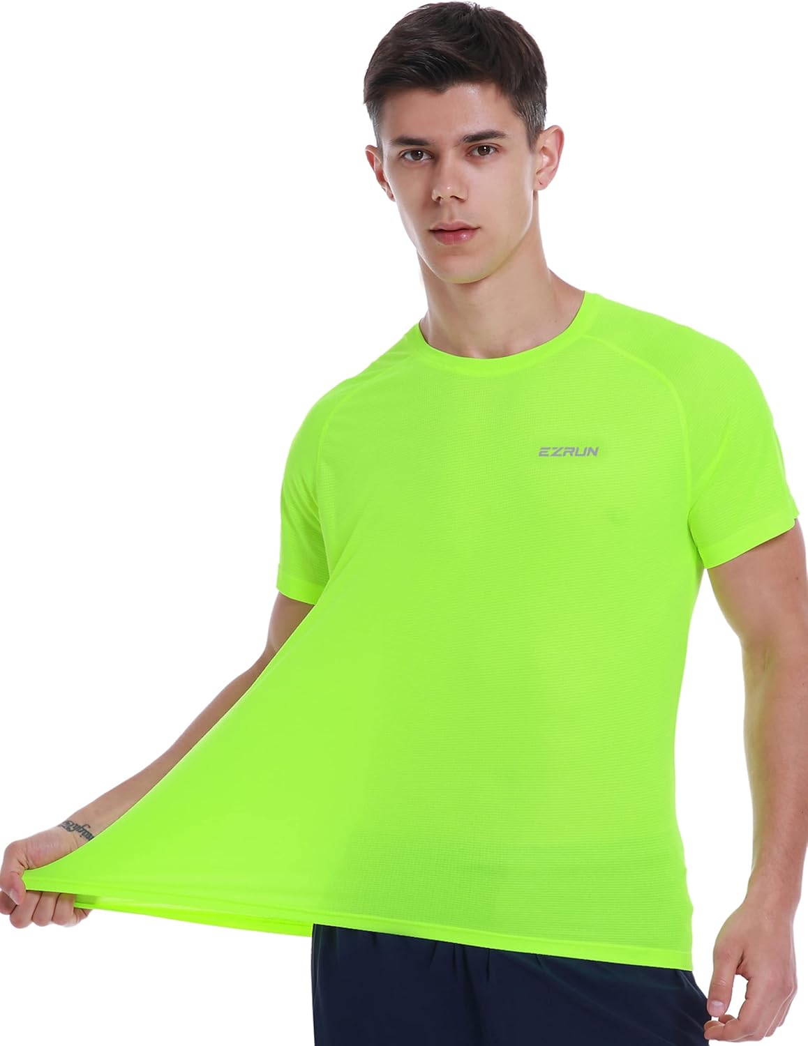Men's Dry Fit Moisture Wicking Athletic T-Shirt Short Sleeve Workout Running Shirts for Men - Image 3